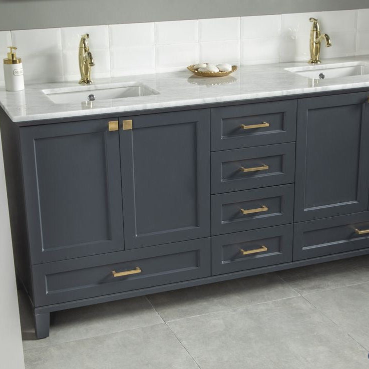 Paloma 72" Dark Gray Double Bowls Bathroom Cabinet