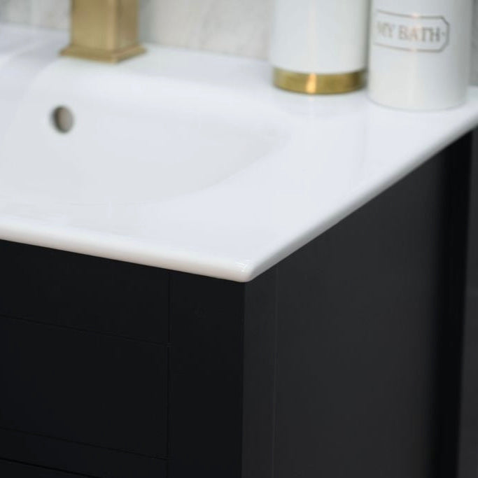 Aria Black 24" Bathroom Cabinet