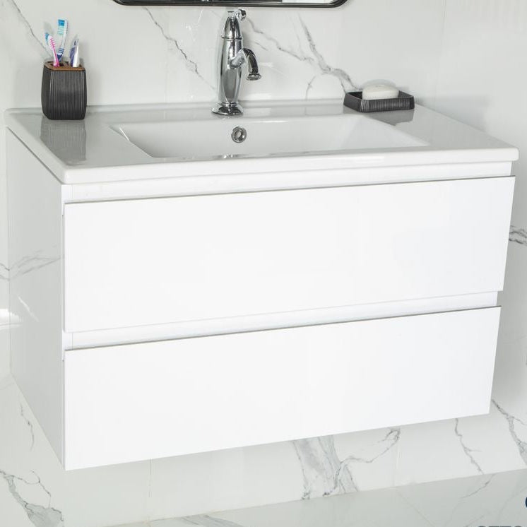 Simena 30" White Bathroom Cabinet