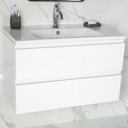 Simena 30" White Bathroom Cabinet