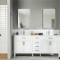 Fawna 72" White Double Bowls Bathroom Cabinet