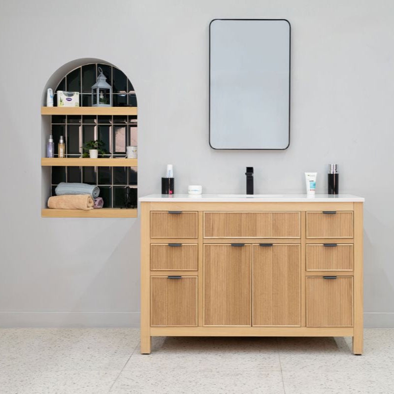 Catalina Natural Oak 48" Bathroom Cabinet