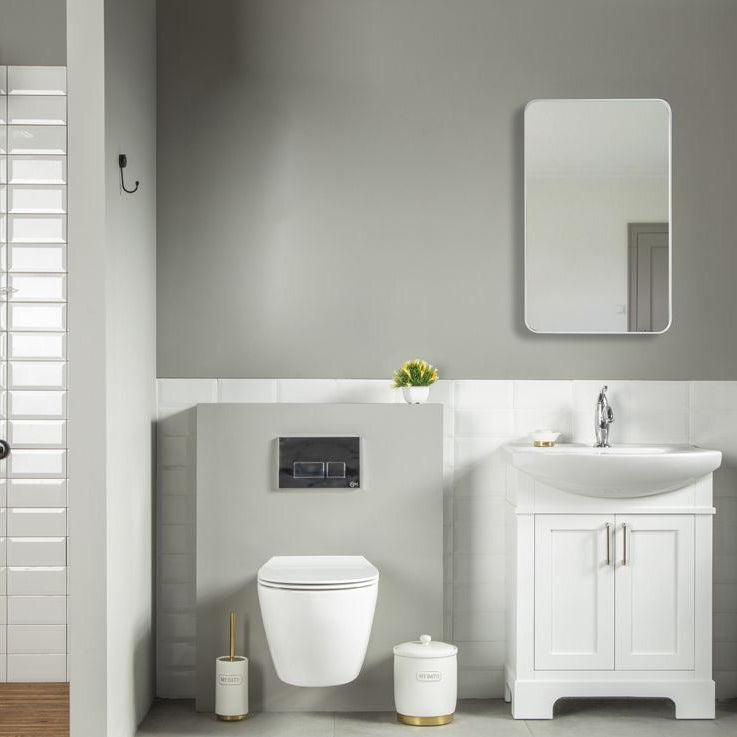 Luna 26" White Bathroom Cabinet