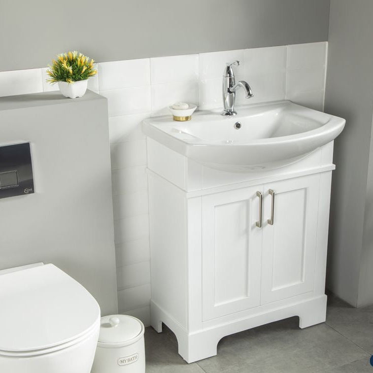 Luna 26" White Bathroom Cabinet