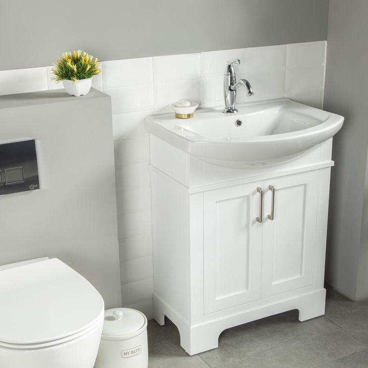 Luna 26" White Bathroom Cabinet