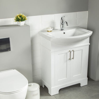 Luna 26" White Bathroom Cabinet