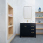 Aria Black 36" Bathroom Cabinet