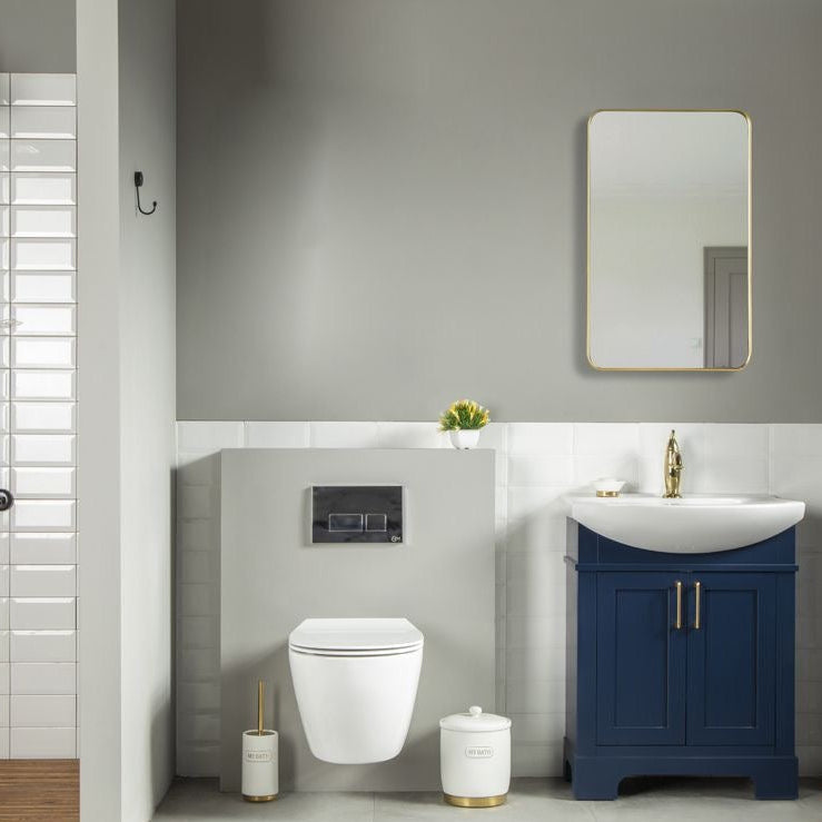 Luna 26" Navy Blue Bathroom Cabinet