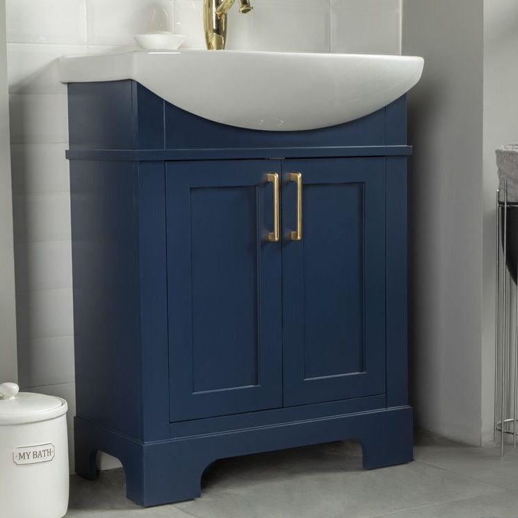 Luna 26" Navy Blue Bathroom Cabinet