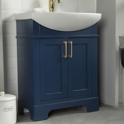 Luna 26" Navy Blue Bathroom Cabinet