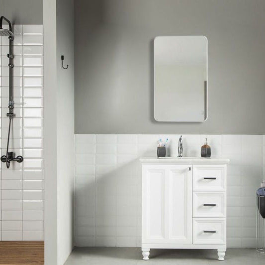 Isabel 30" White Bathroom Cabinet