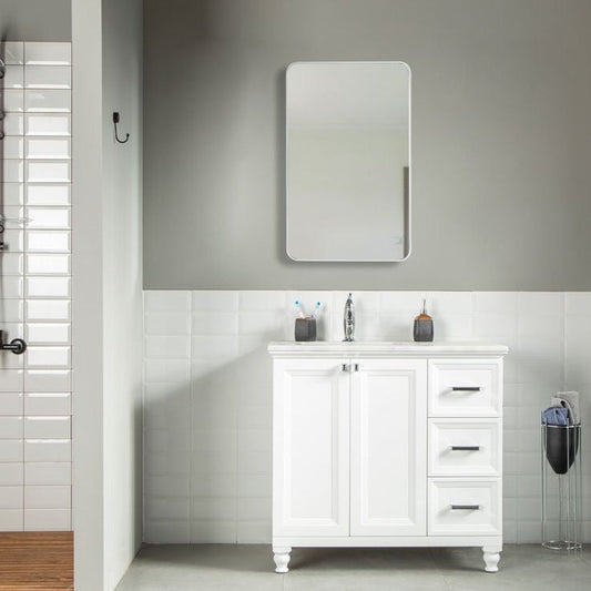 Isabel 36" White Bathroom Cabinet