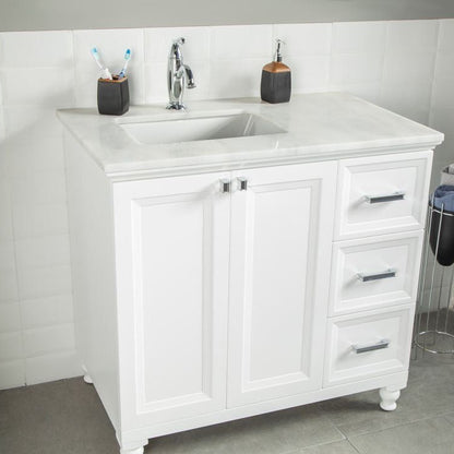 Isabel 36" White Bathroom Cabinet
