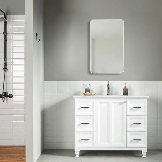 Isabel 42" White Bathroom Cabinet