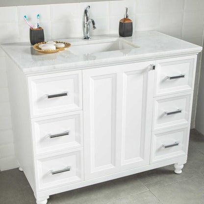 Isabel 42" White Bathroom Cabinet