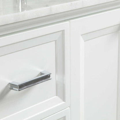 Isabel 72" White Double Bowls Bathroom Cabinet