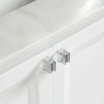 Isabel 72" White Double Bowls Bathroom Cabinet