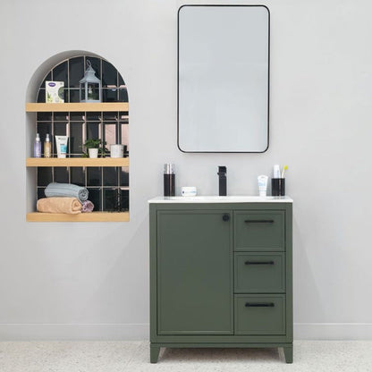 Frame Pine Green 30" Bathroom Cabinet