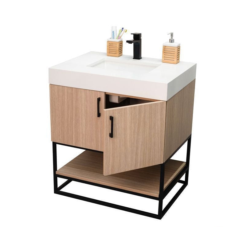 Solana Natural Oak 30" Bathroom Cabinet