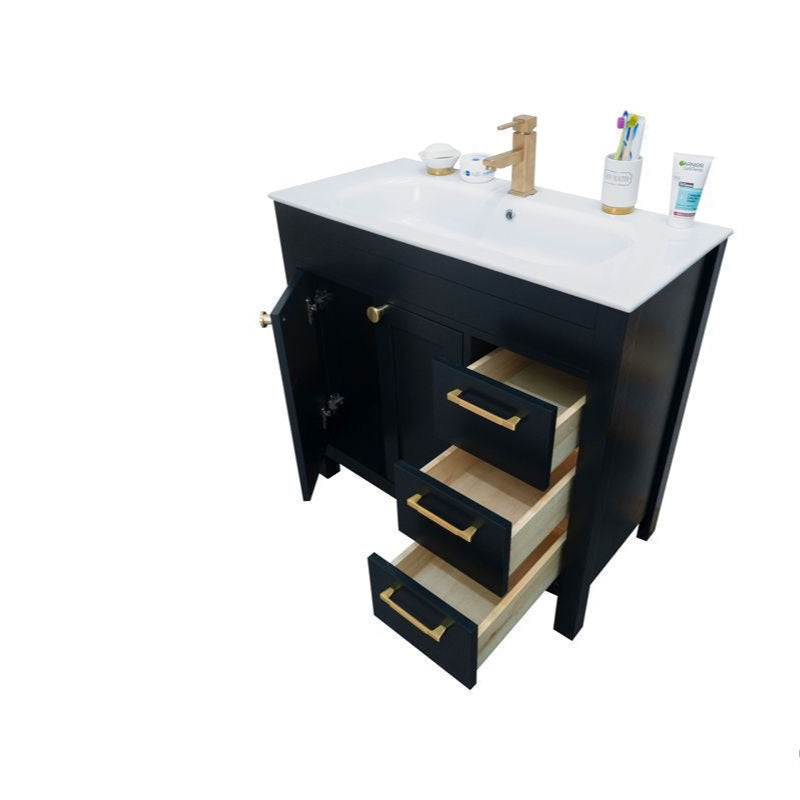 Aria Black 36" Bathroom Cabinet