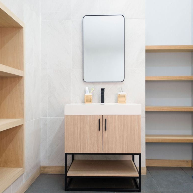Solana Natural Oak 30" Bathroom Cabinet