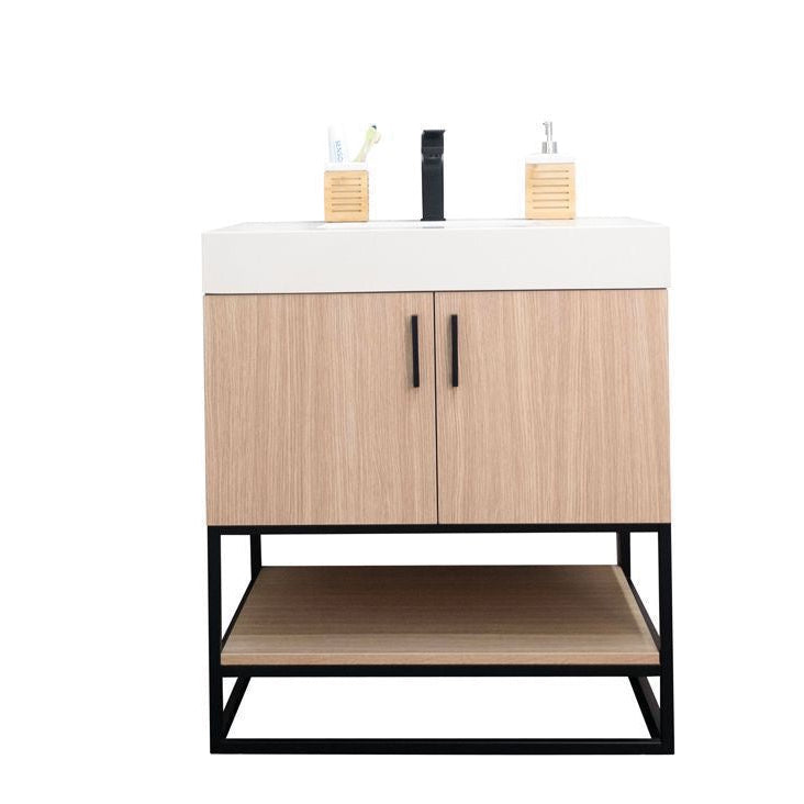 Solana Natural Oak 30" Bathroom Cabinet