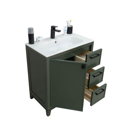 Frame Pine Green 30" Bathroom Cabinet