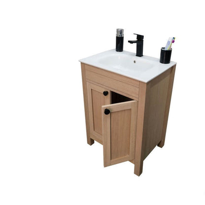 Aria Natural Oak 24" Bathroom Cabinet