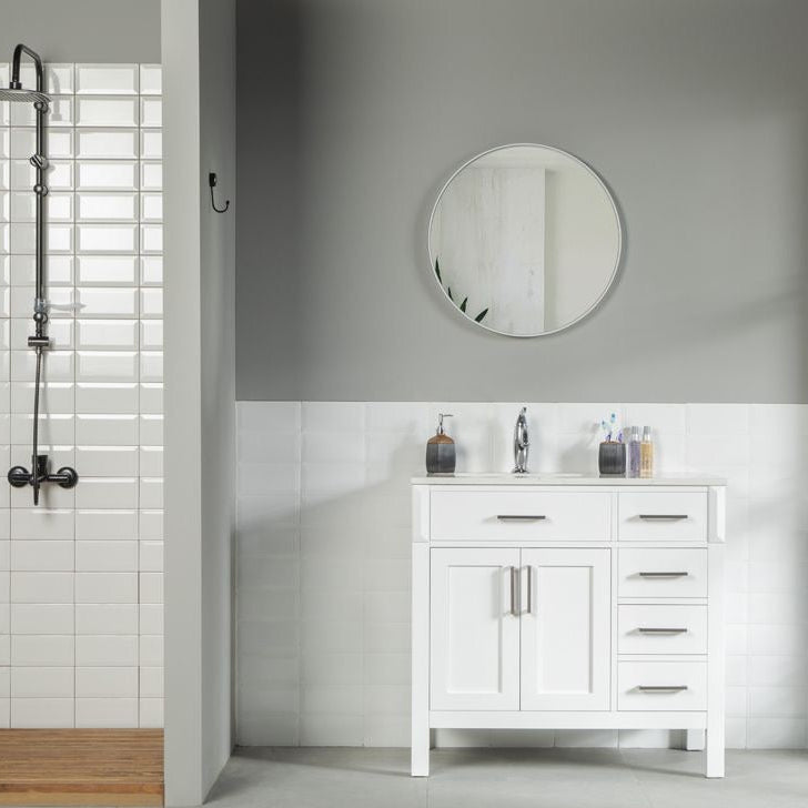 Fawna 36" White Bathroom Cabinet