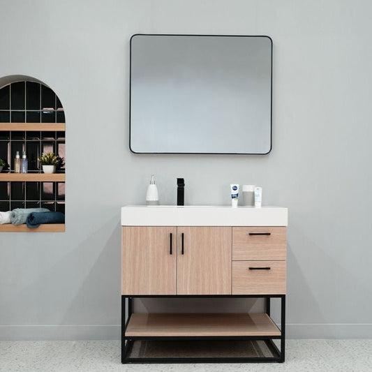 Solana Natural Oak 36" Bathroom Cabinet