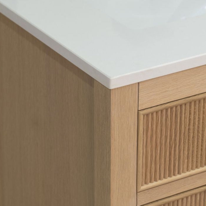 Catalina Natural Oak 60" Bathroom Cabinet