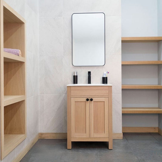 Aria Natural Oak 24" Bathroom Cabinet