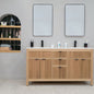 Catalina Natural Oak 60" Bathroom Cabinet