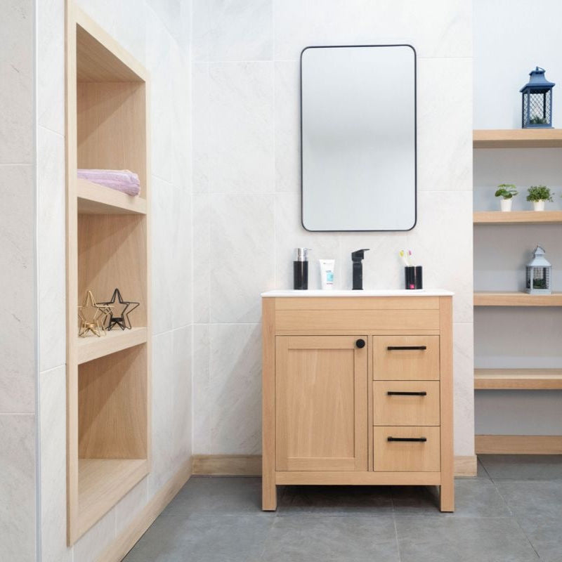 Aria Natural Oak 30" Bathroom Cabinet