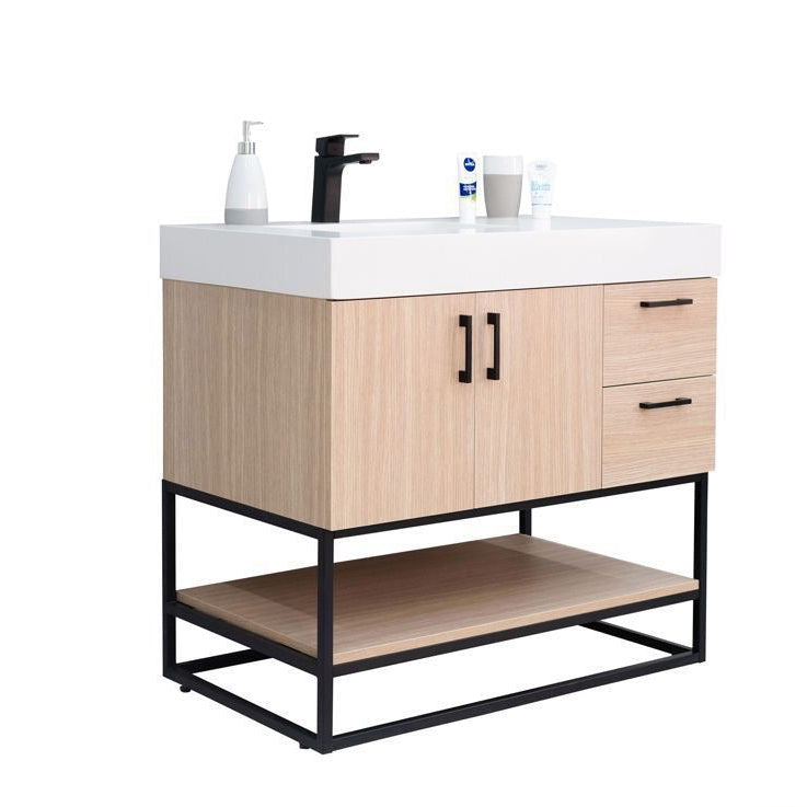 Solana Natural Oak 36" Bathroom Cabinet