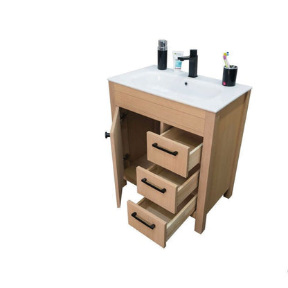 Aria Natural Oak 30" Bathroom Cabinet