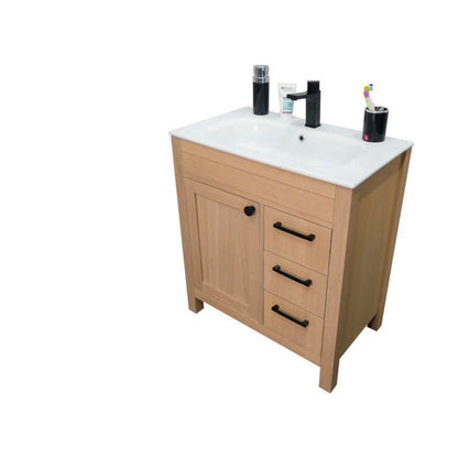 Aria Natural Oak 30" Bathroom Cabinet