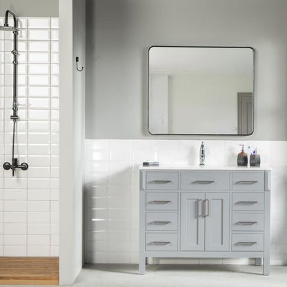 Fawna 42" Gray Bathroom Cabinet