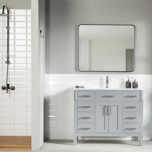 Fawna 42" Gray Bathroom Cabinet
