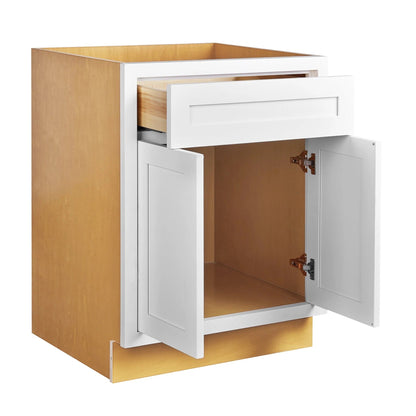 Maplevilles Cabinetry Inset 24" Wide x 35" Tall Double Door Base Cabinet with Single Drawer