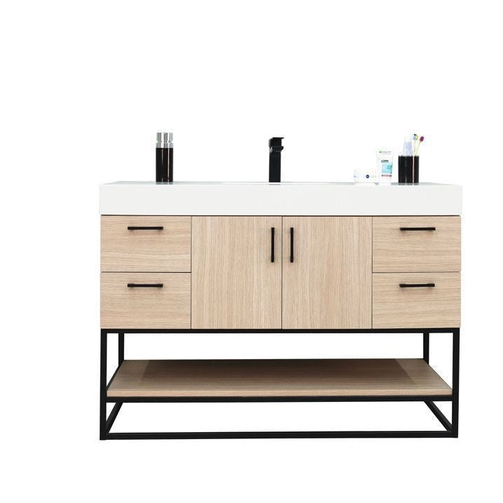Solana Natural Oak 48" Bathroom Cabinet