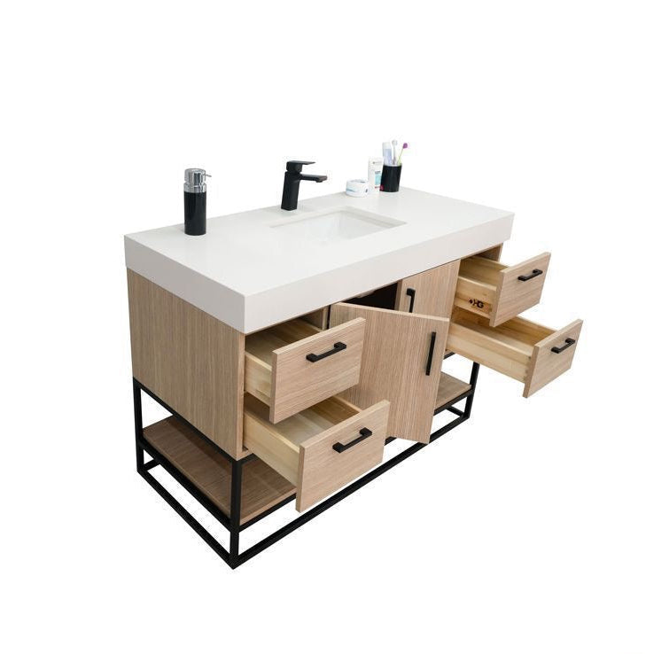 Solana Natural Oak 48" Bathroom Cabinet