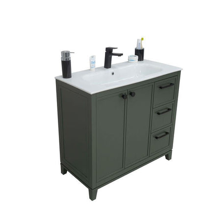 Frame Pine Green 36" Bathroom Cabinet