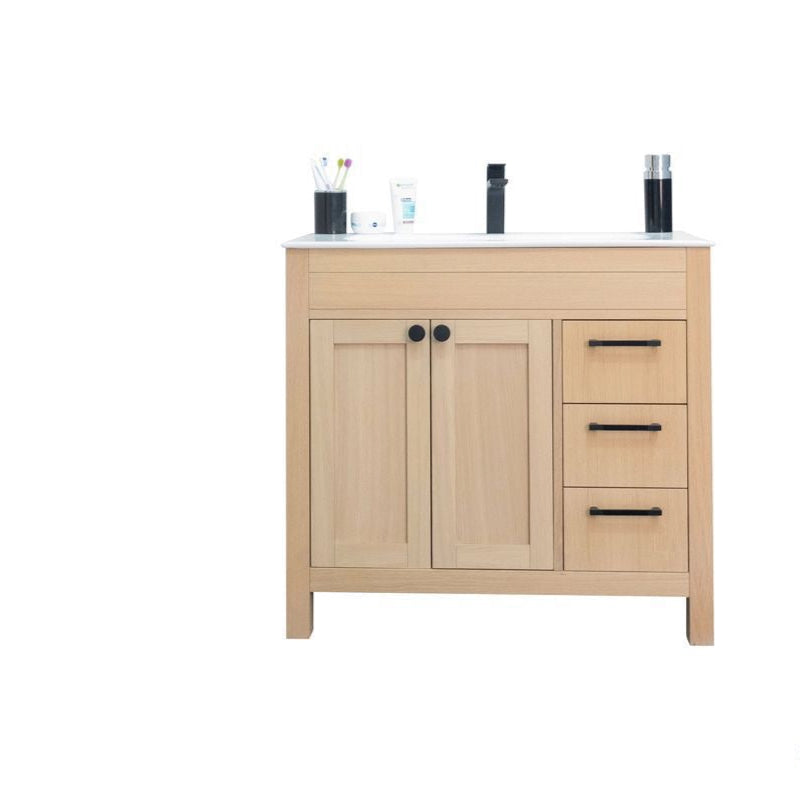 Aria Natural Oak 36" Bathroom Cabinet