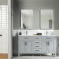 Fawna 60" Gray Double Bowls Bathroom Cabinet