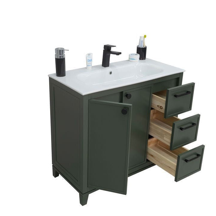 Frame Pine Green 36" Bathroom Cabinet