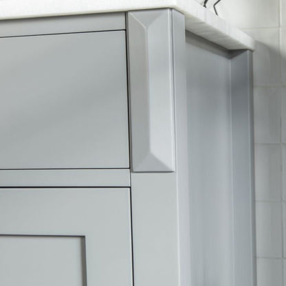Fawna 60" Gray Double Bowls Bathroom Cabinet