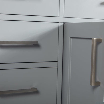 Fawna 60" Gray Double Bowls Bathroom Cabinet