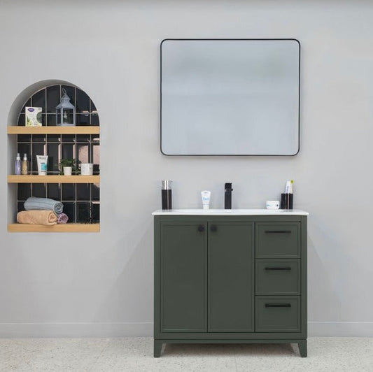 Frame Pine Green 36" Bathroom Cabinet