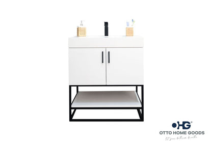 Solana White 30" Bathroom Cabinet